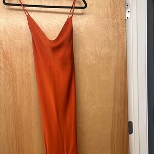 ASOS Design Orange Slip Dress